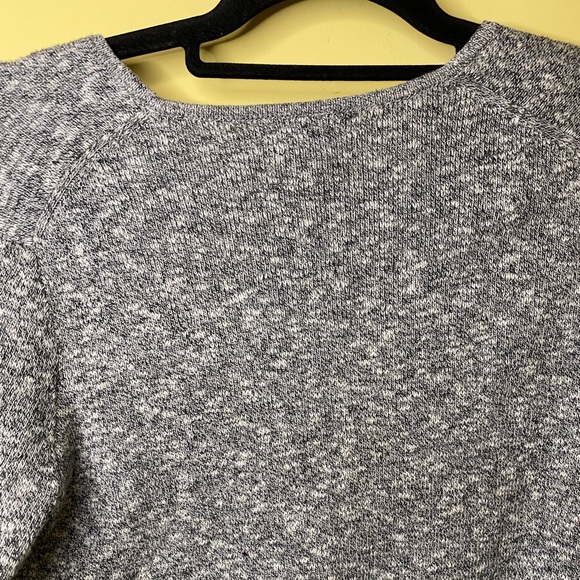 Madewell Sweater Size Medium White Black Space Dye Long Sleeve Top - Picture 7 of 9